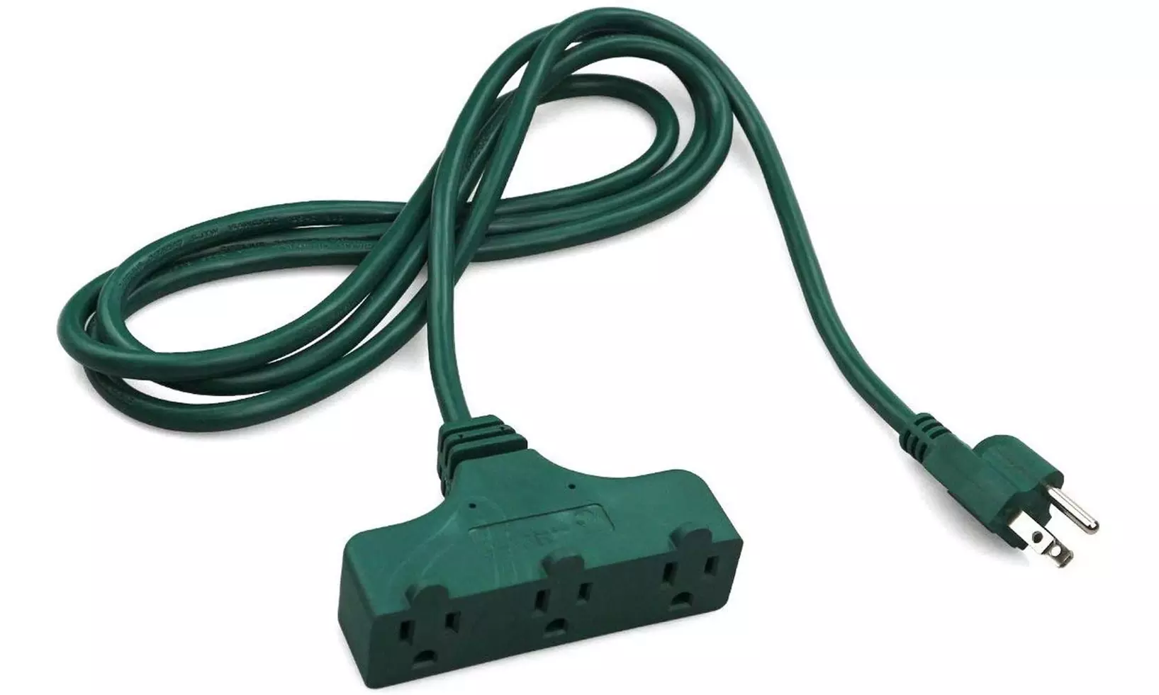 Green Outdoor Extension Cord, 3 Prong,  16 AWG 13A 125V 1625W ETL Listed, 25 ft - Primary Image