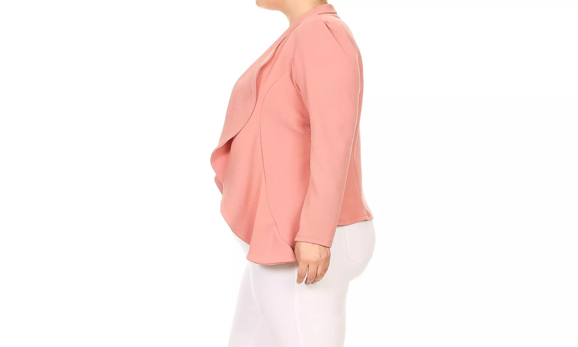 MOA Collection Womens Open Front Blazer with Plus Size