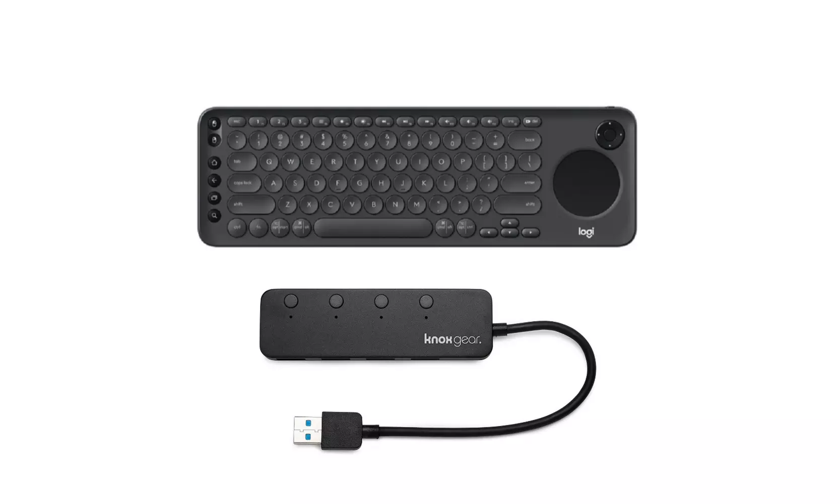 Logitech K600 TV Wireless Keyboard with Integrated Touchpad and with USB 3.0 HUB - Primary Image