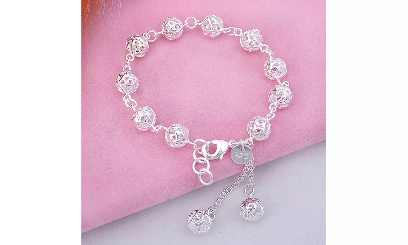 925 Sterling Silver Jewelry Lady Pastoral Style Bracelet Jewelry  - Second Medium