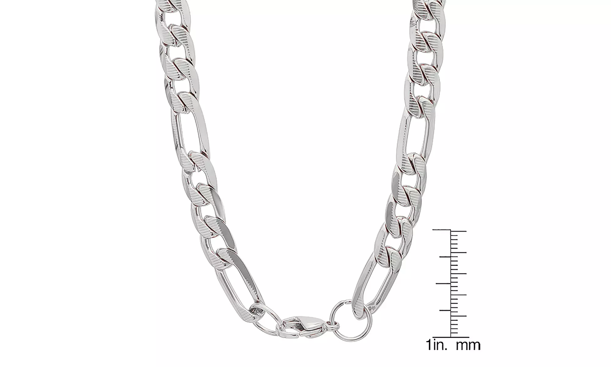 Men's Choice of Stainless Steel Figaro Necklace or Figaro Chain And Bracelet Set