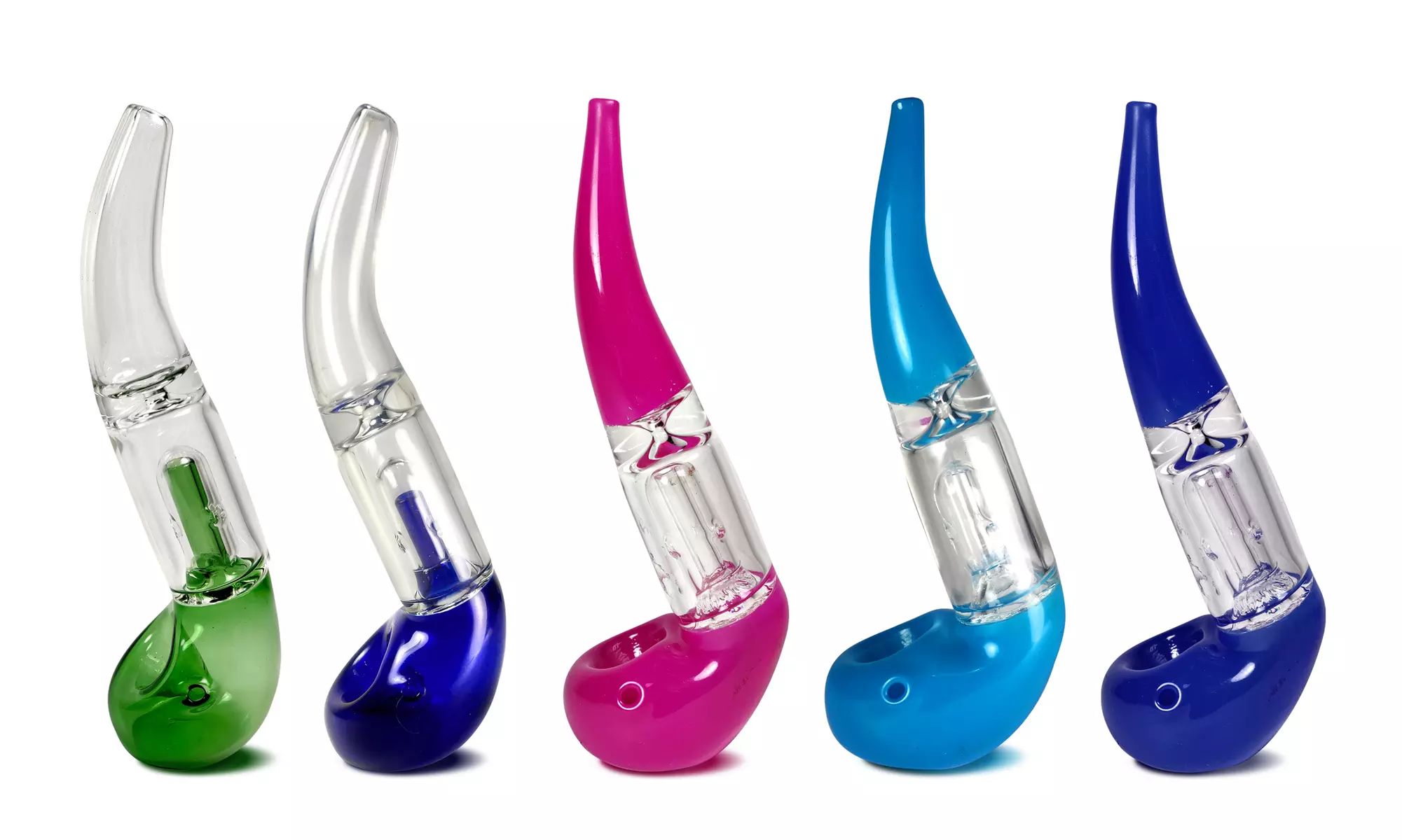 7in Standing Sherlock Glass Bubbler Chubbler with Percolator - Primary Image