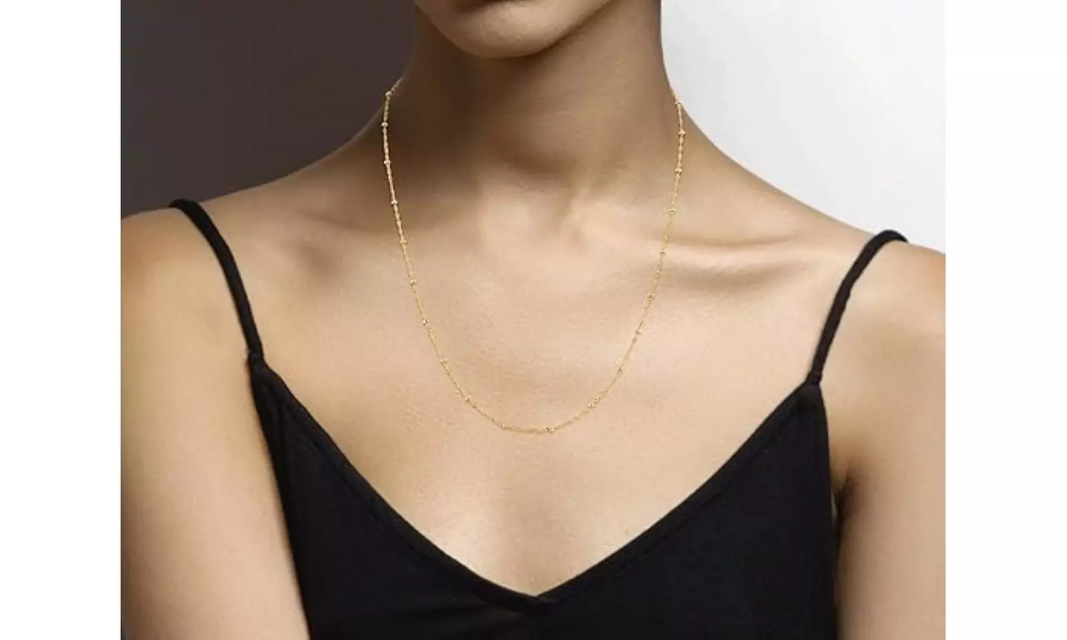 925 Sterling Silver Diamond Cut 1MM Singapore Beaded Chain Necklace 20" Inch