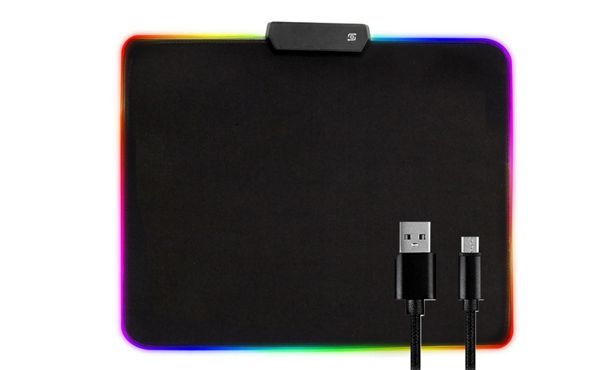 large rgb colorful led lighting gaming mouse pad