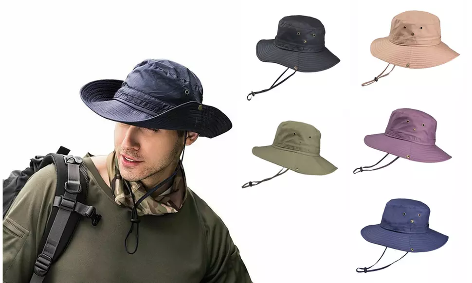Bucket Hat Hunting Fishing Outdoor Cap Wide Brim Sun Hats Unisex - Primary Image