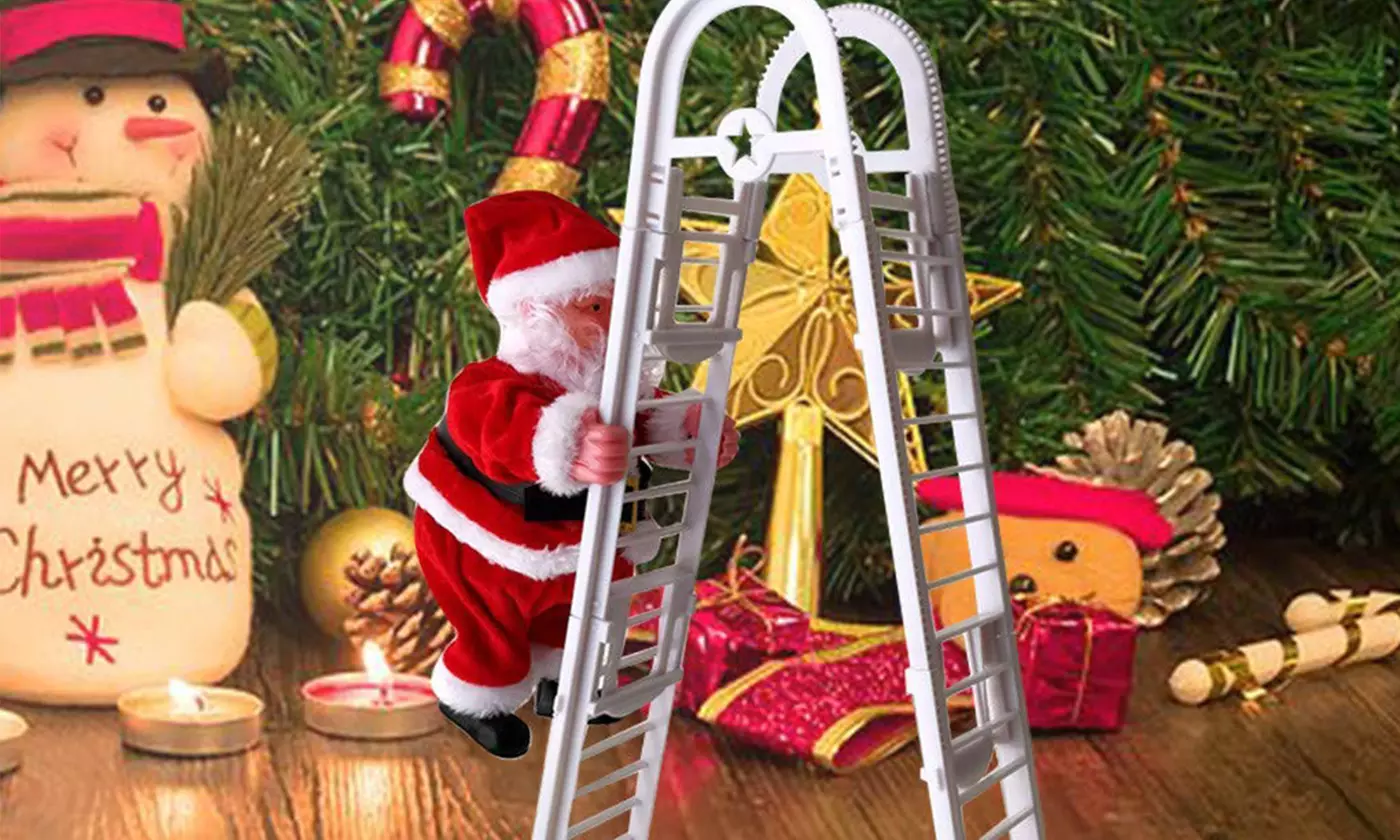 Electric Climbing Ladder Santa Claus Christmas Kids Toy Gift - Primary Image