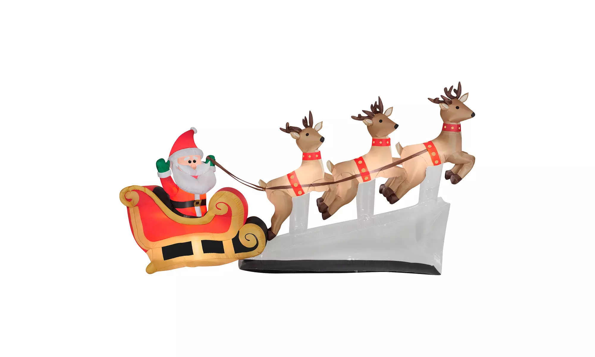 Gemmy Industries Yard Inflatables Floating Santa Sleigh with Reindeer, 6 ft - Primary Image