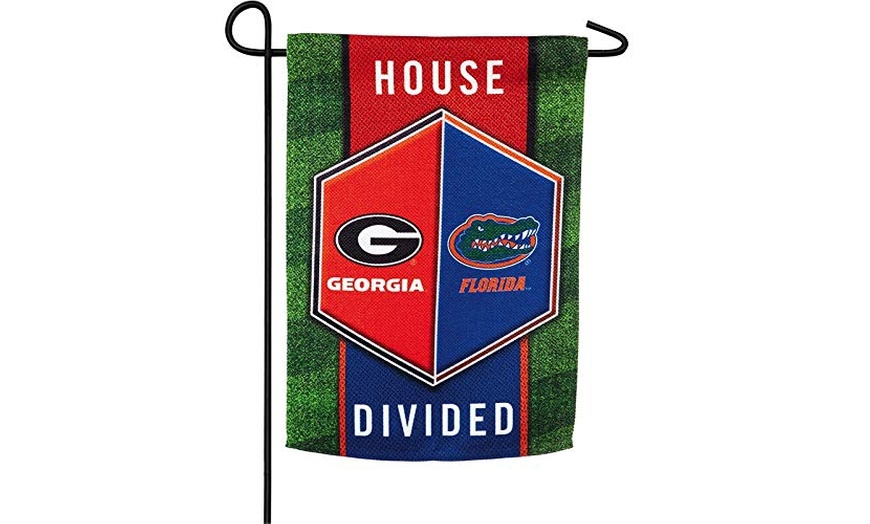 Team Sports America NCAA House Divided Suede Garden Flags | Groupon