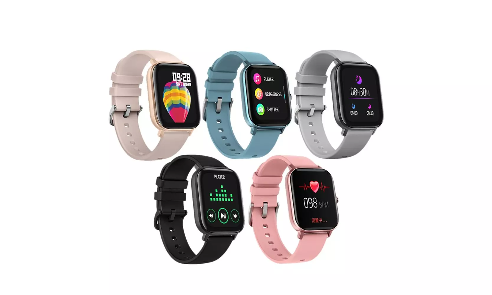 Smart Watch Fitness Tracker for Android and iOS Phones with Heart Rate Monitor - Primary Image