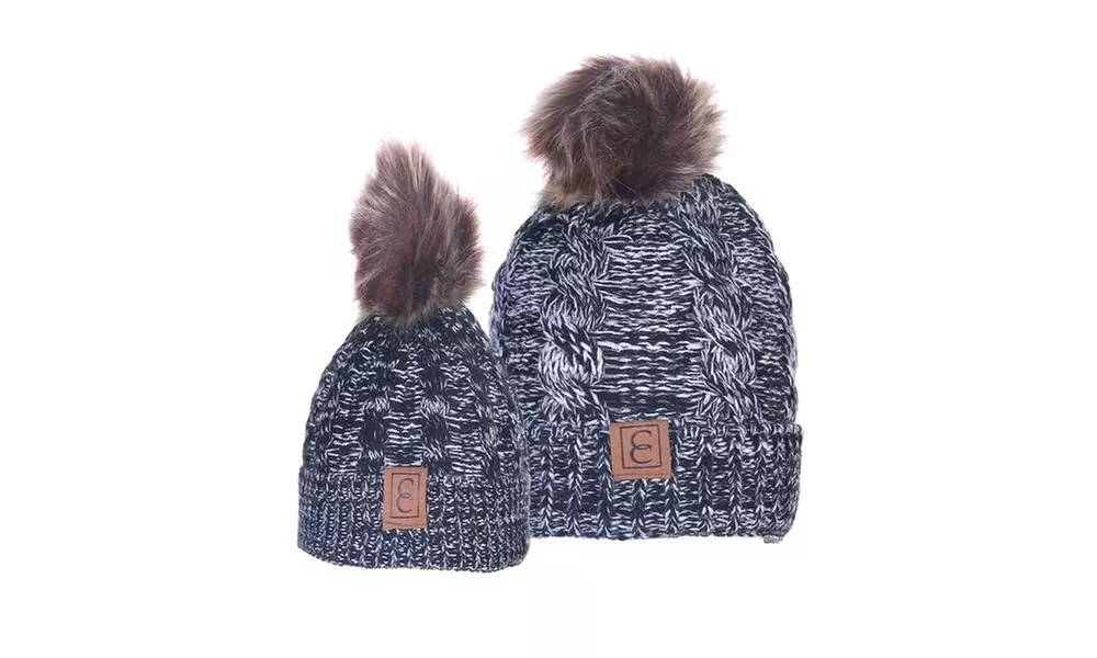 CC Chic Mom and Baby Pom Pom Beanie - Primary Image