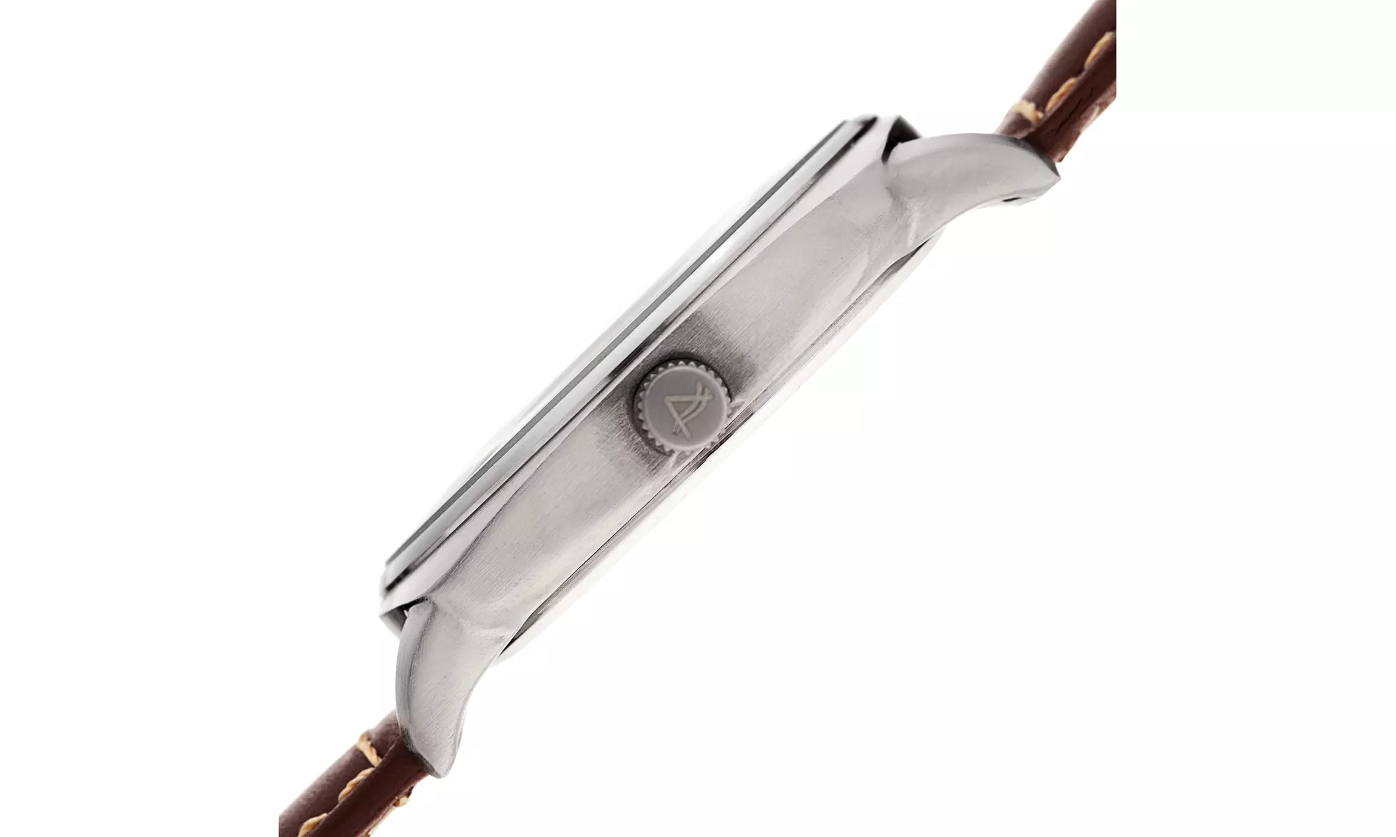 Men's August Steiner Ombre Dial Leather Strap Watch