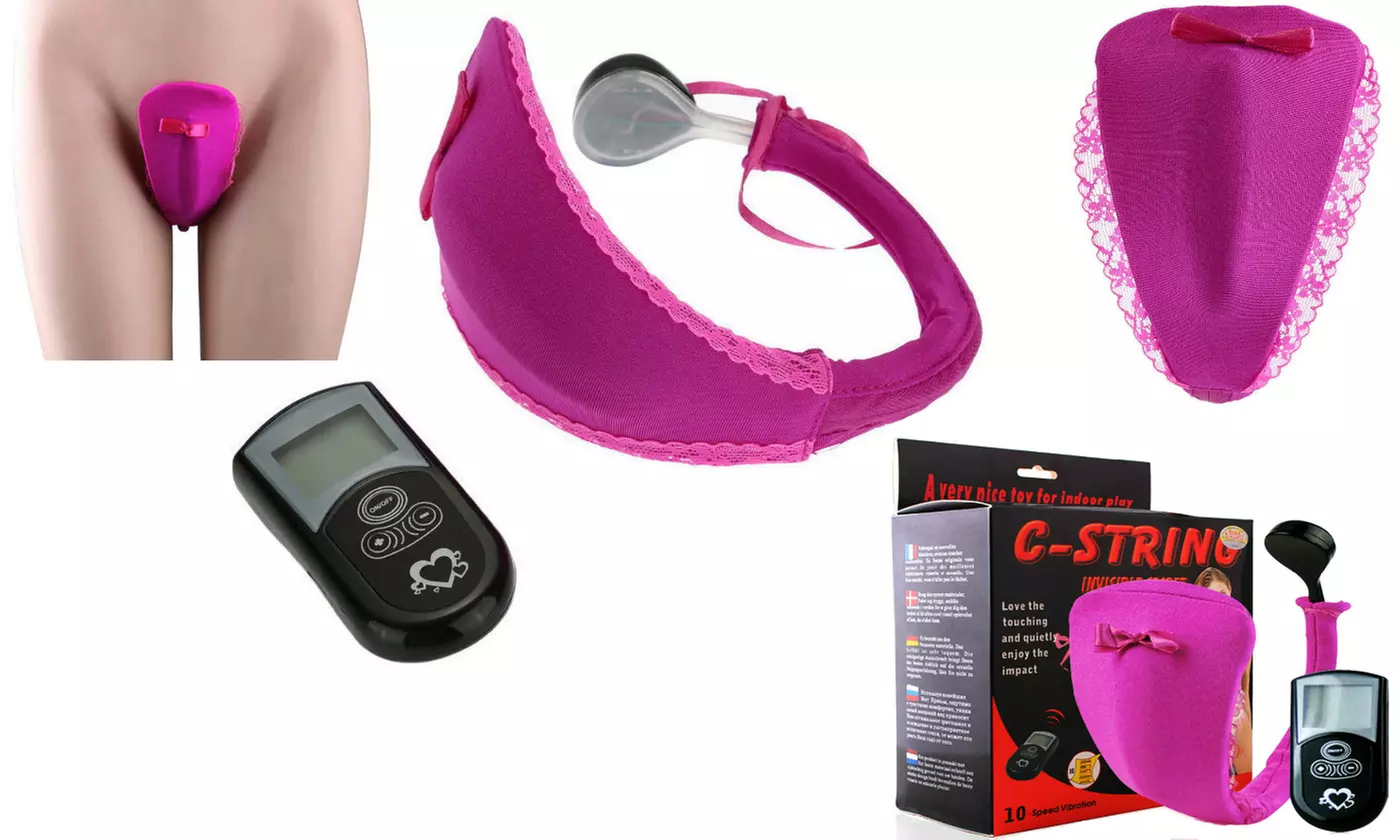 Remote Control Vibrating Panties 10 Speed C-string Thong Vibrator - Second Medium