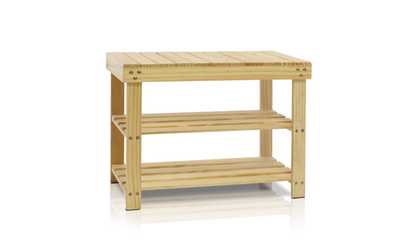 Furinno FNCJ-33019EX Pine Solid Wood Shoe Rack, Espresso