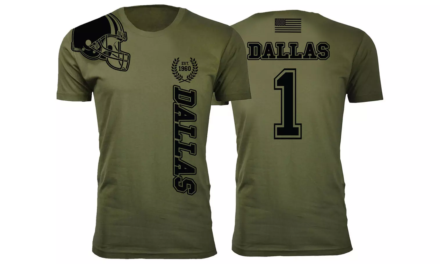 Men Salute The Brave Football T-Shirt (M-3XL)