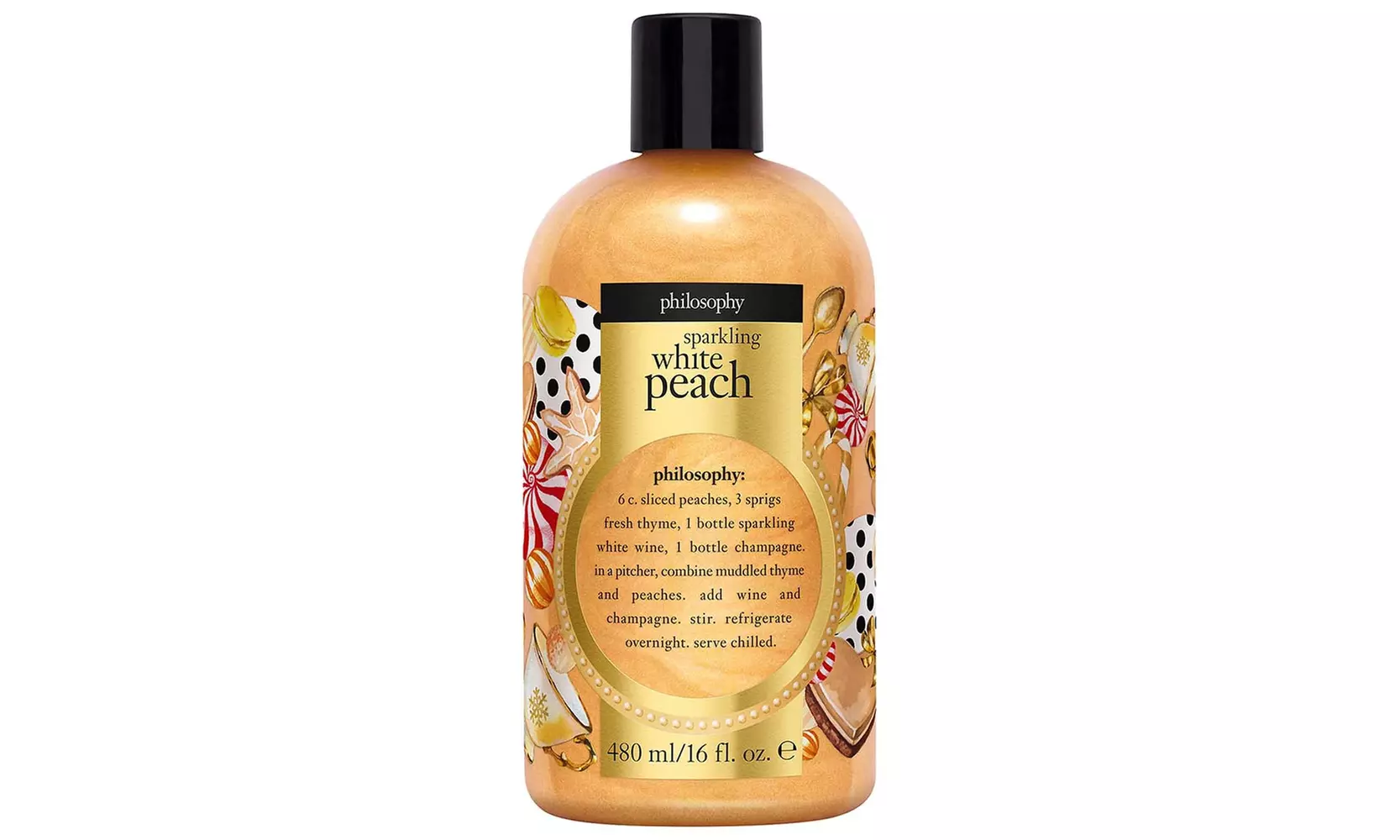 Philosophy Sparkling White Peach Shampoo, Shower Gel & Bubble Bath 16oz / 480ml - Primary Image