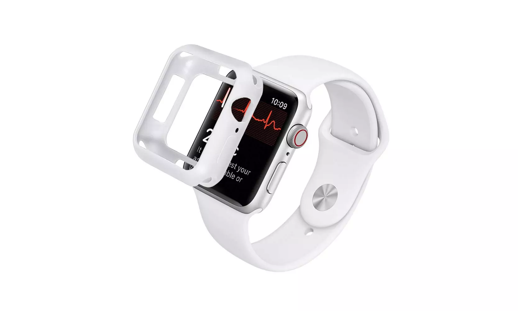 Matte Cover Scratch Resistant Case W/ Replacement Wrist Band for Apple Watch - Primary Image