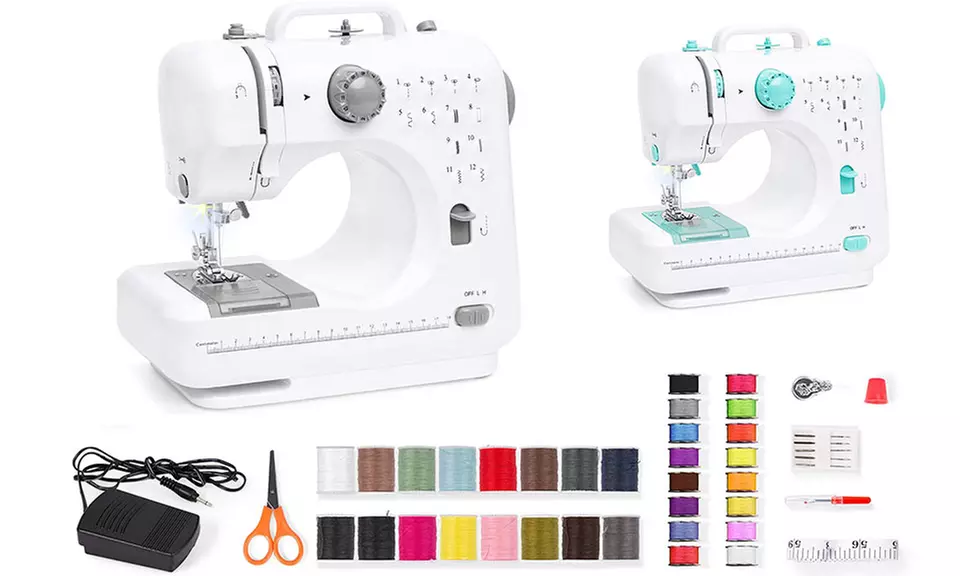 42-Piece Beginners Compact Sewing Machine Kit - Primary Image