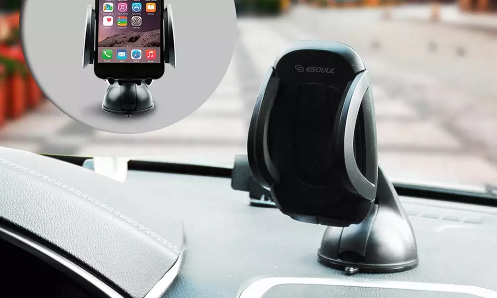 One Touch Quick Release Dash Board and Windshield Car Mount for Phone - Primary Image
