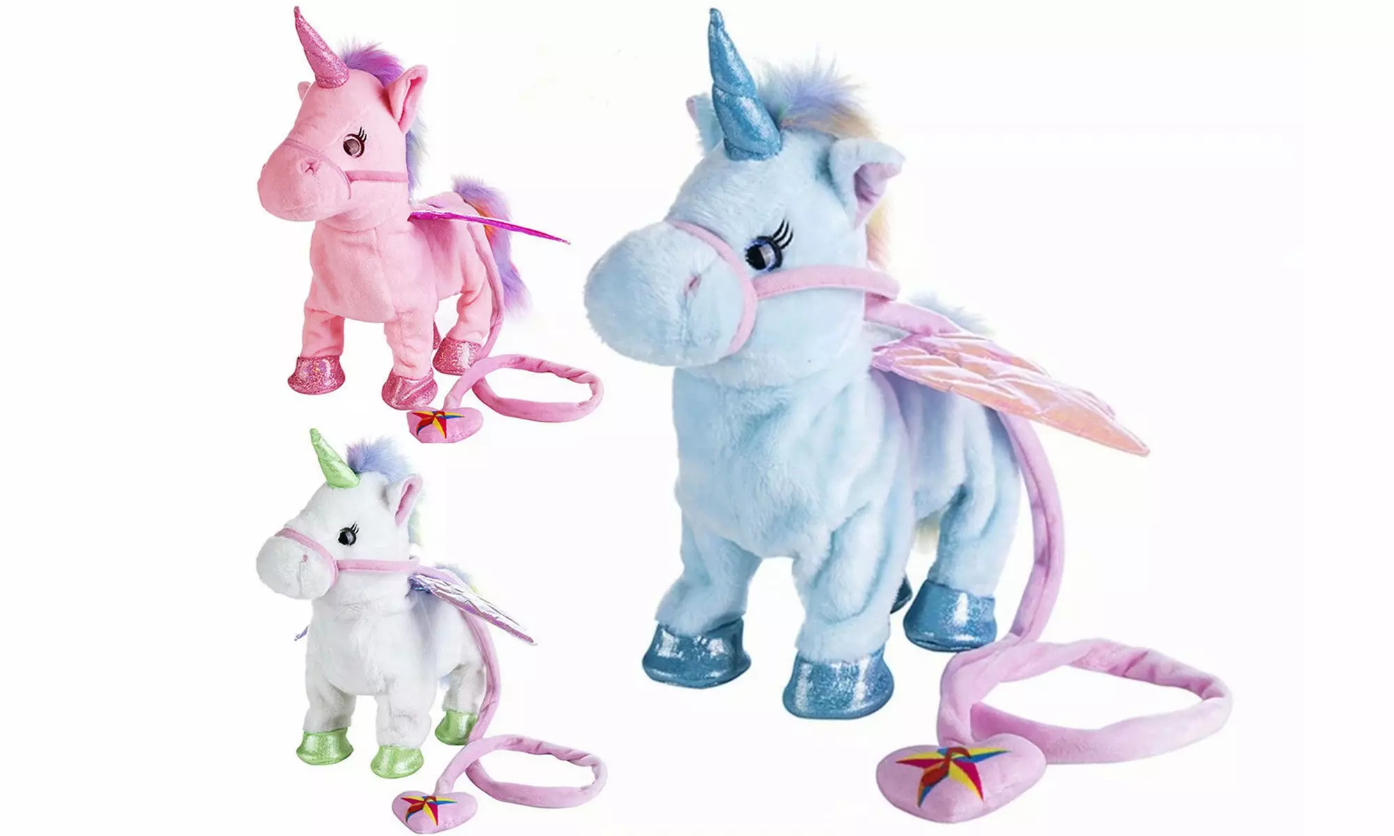 Walking & Singing Unicorn Toy Stuffed Plush Pony Horses Toy - 3 Color - Primary Image