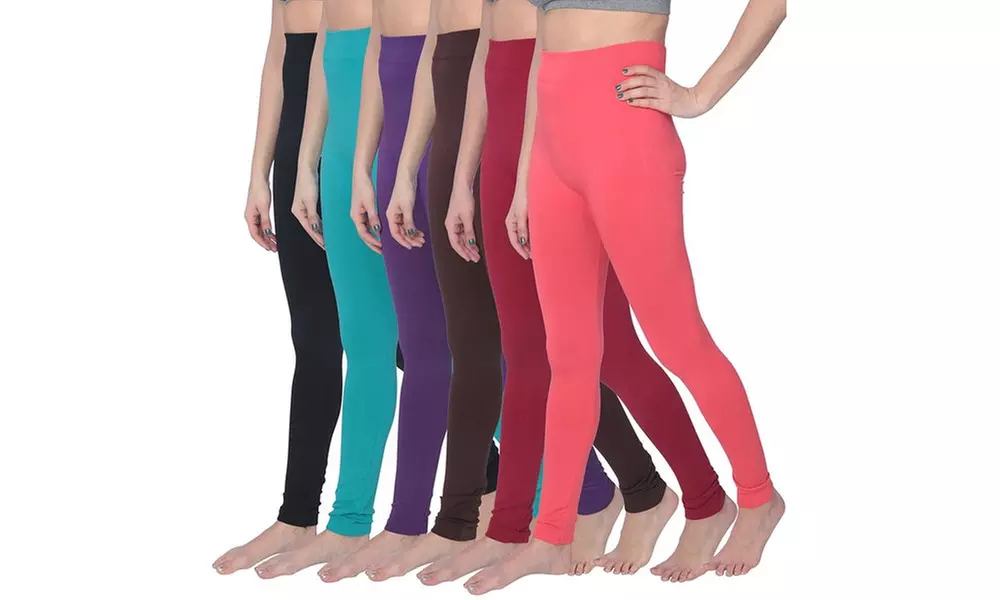 High-Waisted Assorted Colors Legging Set. Plus Sizes Available (6-Pk.) - Primary Image