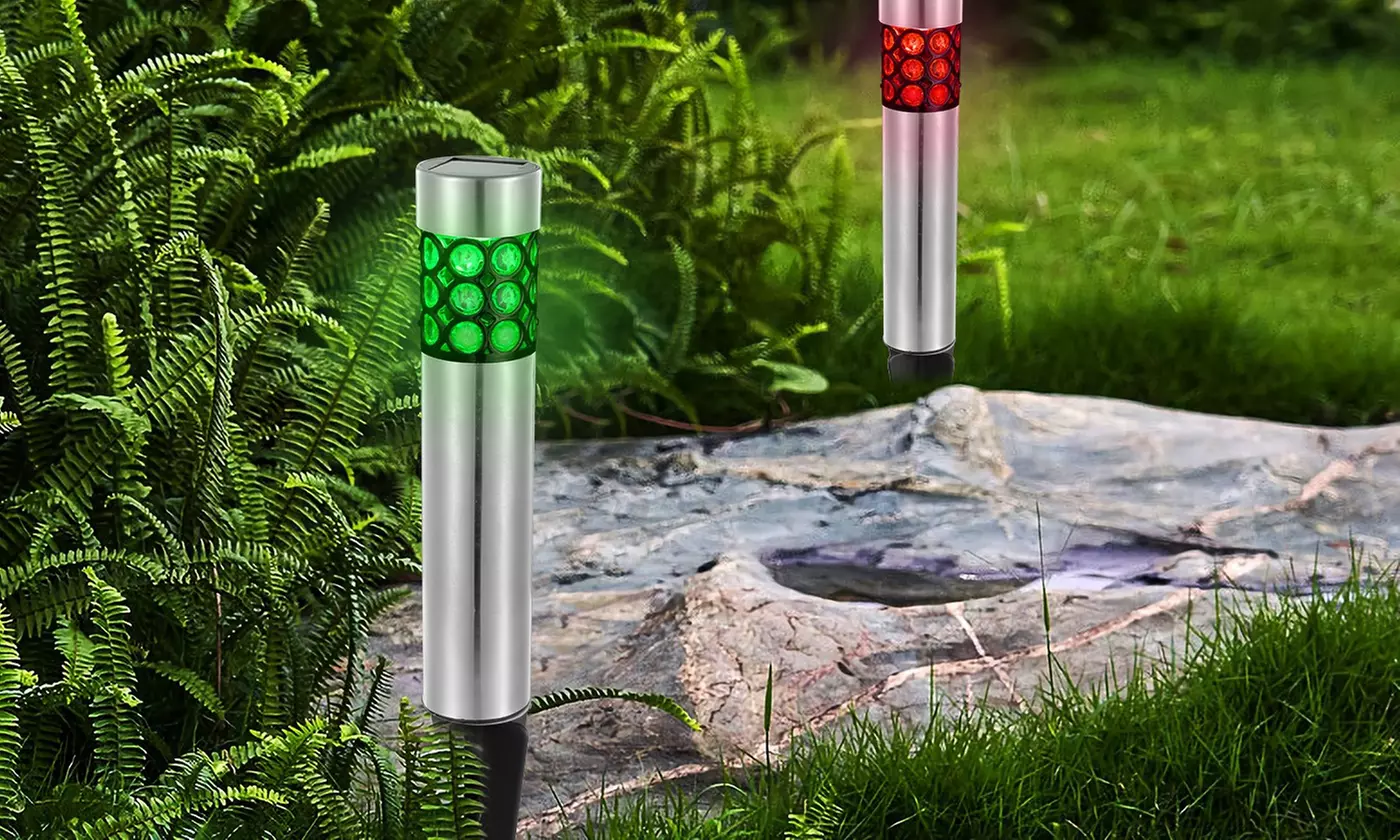 SolarEK Circular Color-Changing Solar Garden Pathway Light Set (6 or 12 Pack)