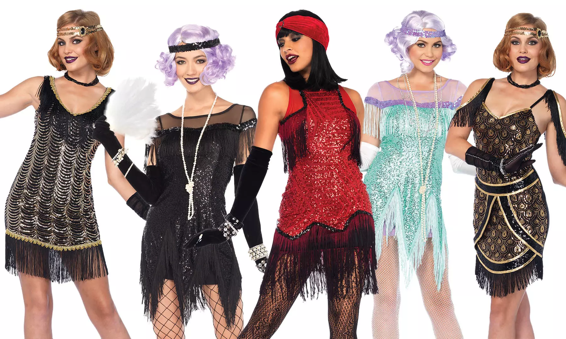 Leg Avenue Women's Gatsby Flatter 1920s Sequin Dress Halloween Costume - Primary Image