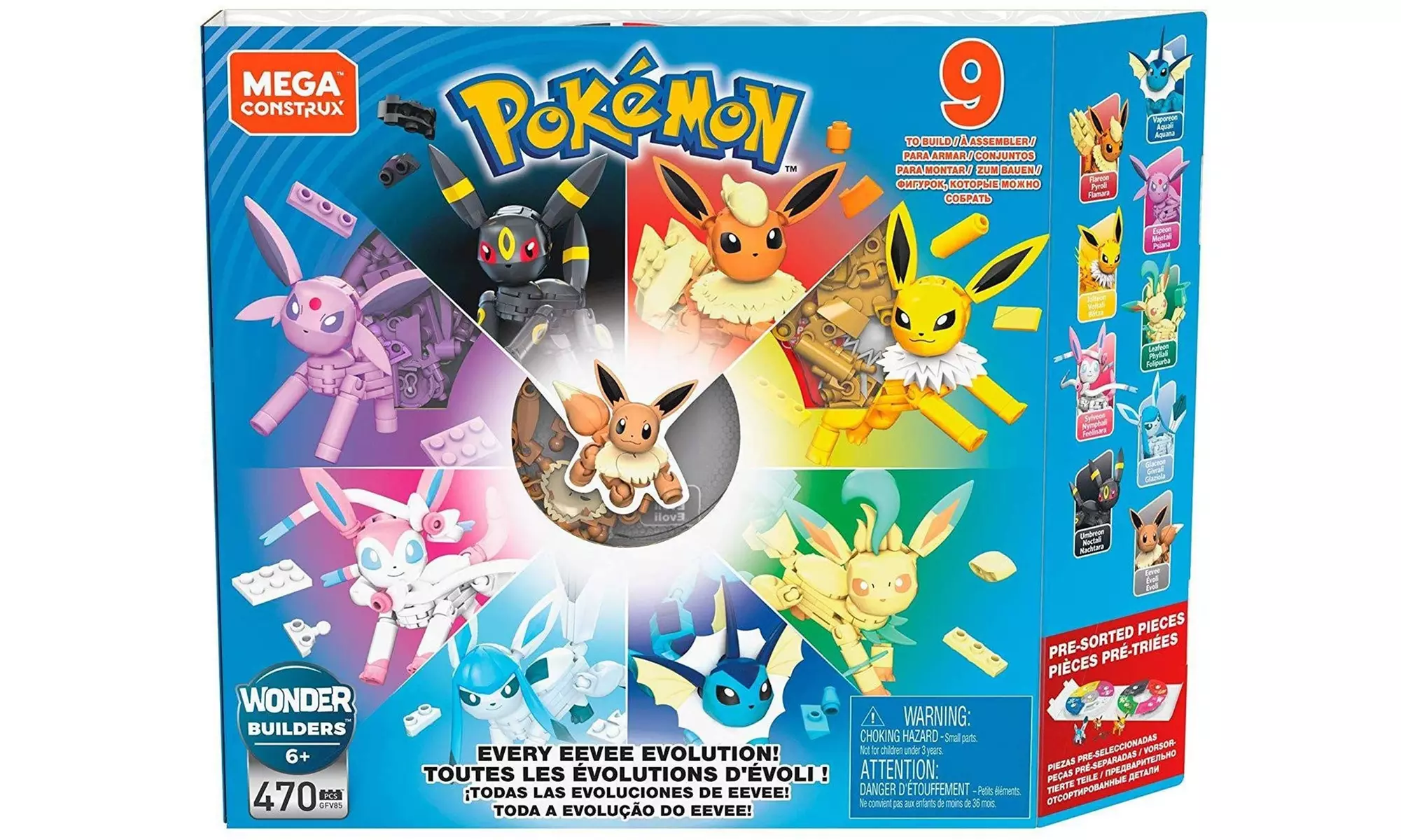 Mega Construx Pokemon Every Eevee Evolution! Pack - Primary Image