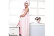 Microfiber Fabric Bath Towel Shower Cap Set - Second Medium