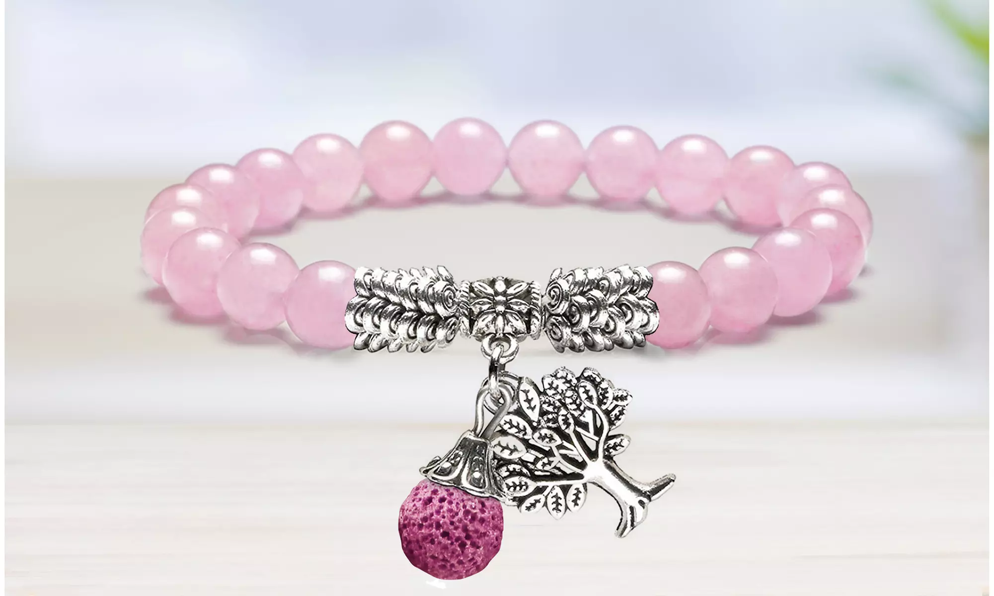 Tree of Life Bohemian Lava Diffuser Bracelet with Optional Essential Oils