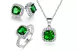 Cubic Zirconia & Lab-Created Emerald Jewelry Set By Chantel Club - Second Medium