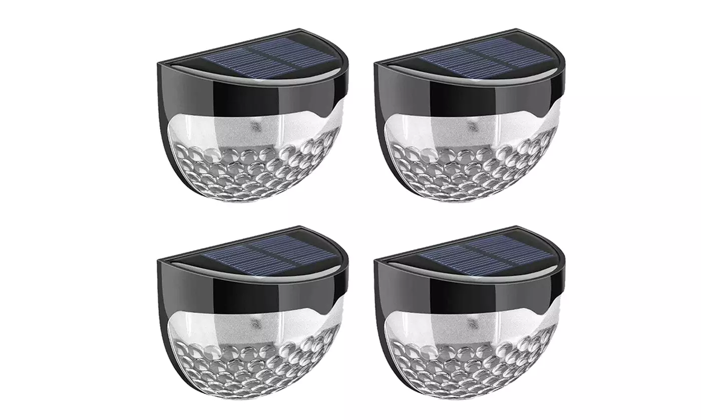 Two- or Four-Pack Solar 6-LED Wall-Mount Outdoor Lights
