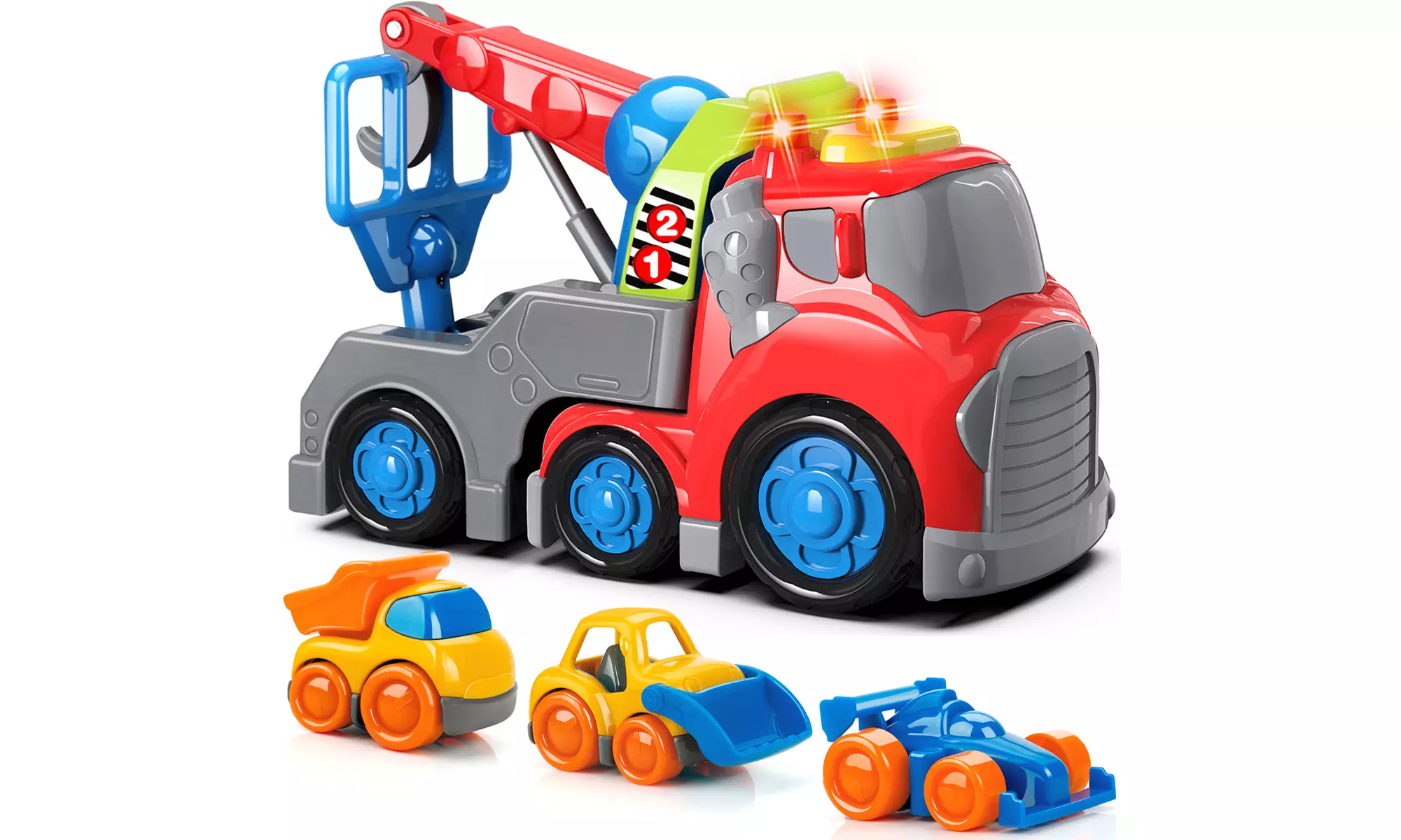 Toy Crane Trucks, Construction Truck Toy Set  for 3 Years Old - Primary Image