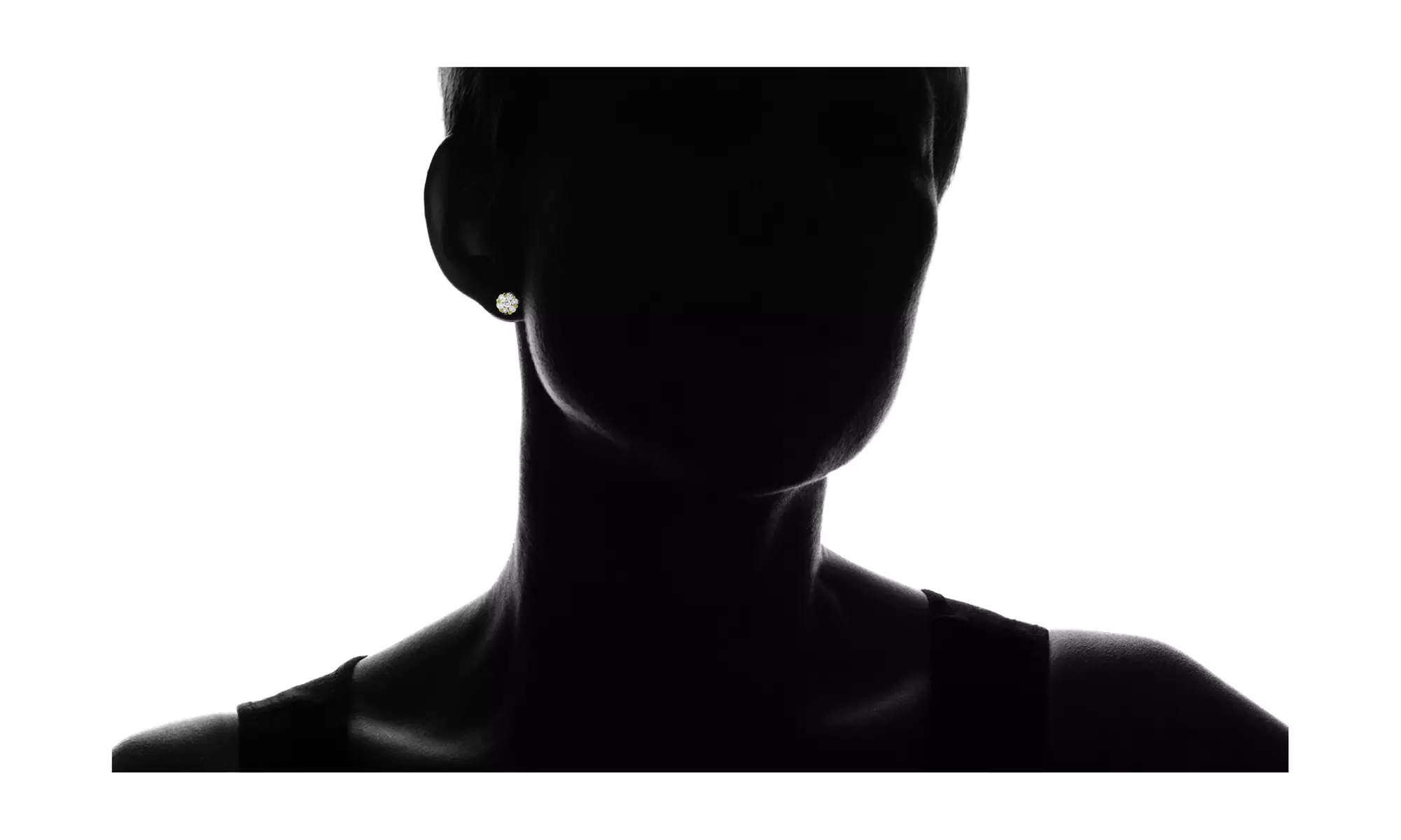 Plated Sterling Silver Crystal Flower Stud Earrings