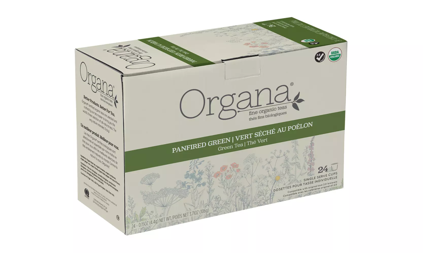 Organa Fine USDA Organic Gourmet Tea Single Serve Pod for Keurig Brewer 24 Count