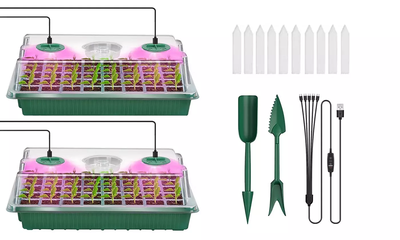 iMounTEK 40-Cell Seed Starter Tray with Grow Lights 