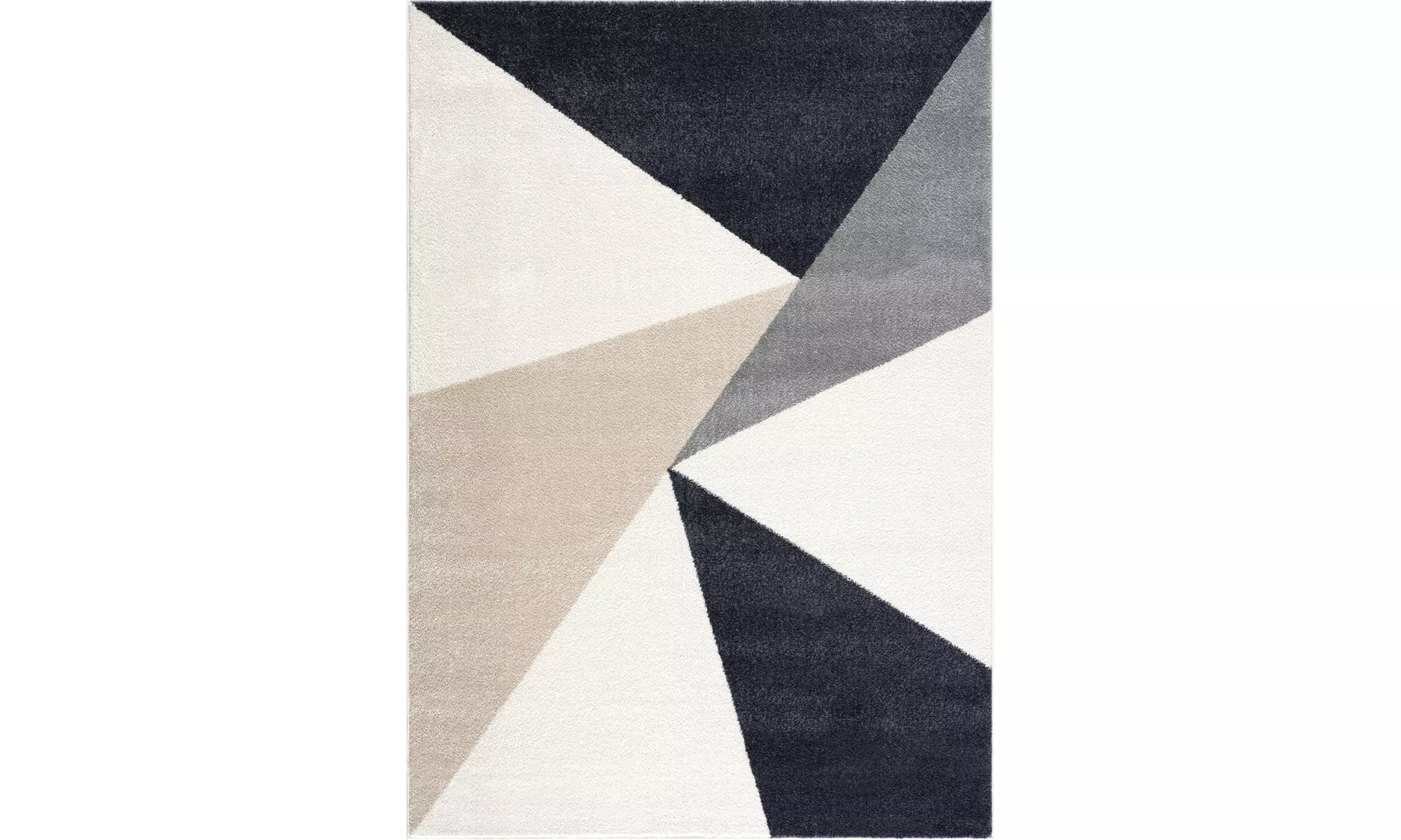 Abani Rugs Deco DEC140A Cream Grey Minimalist Geometric Area Rug - Primary Image