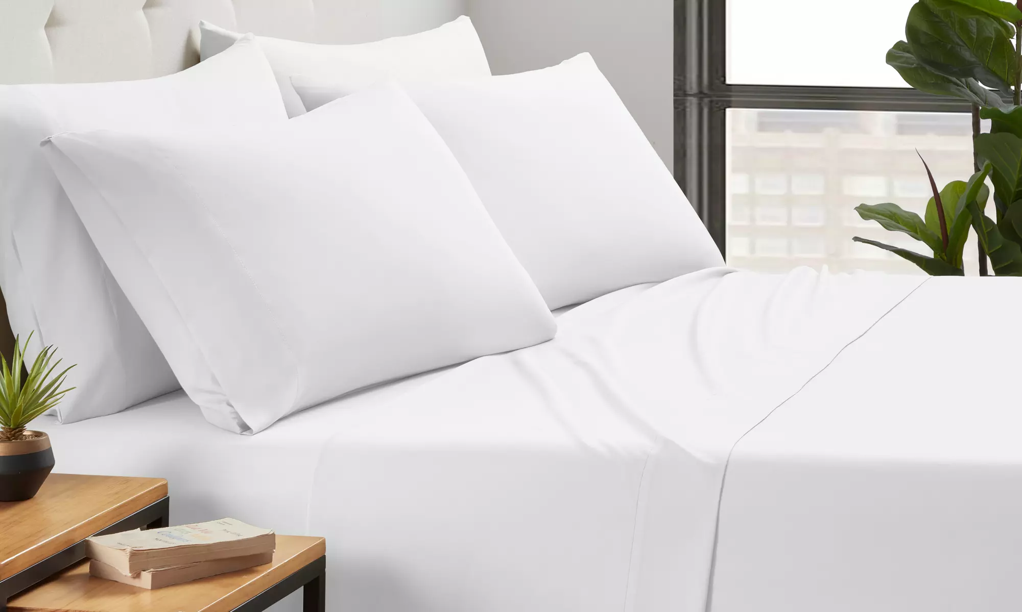 Kathy Ireland Bamboo Cooling 6 Piece Sheet Set with Deep Pockets 