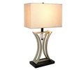 Image 2: Elegant Designs Conference Room Hourglass Shape with Pendulum Table Lamp - Chrom