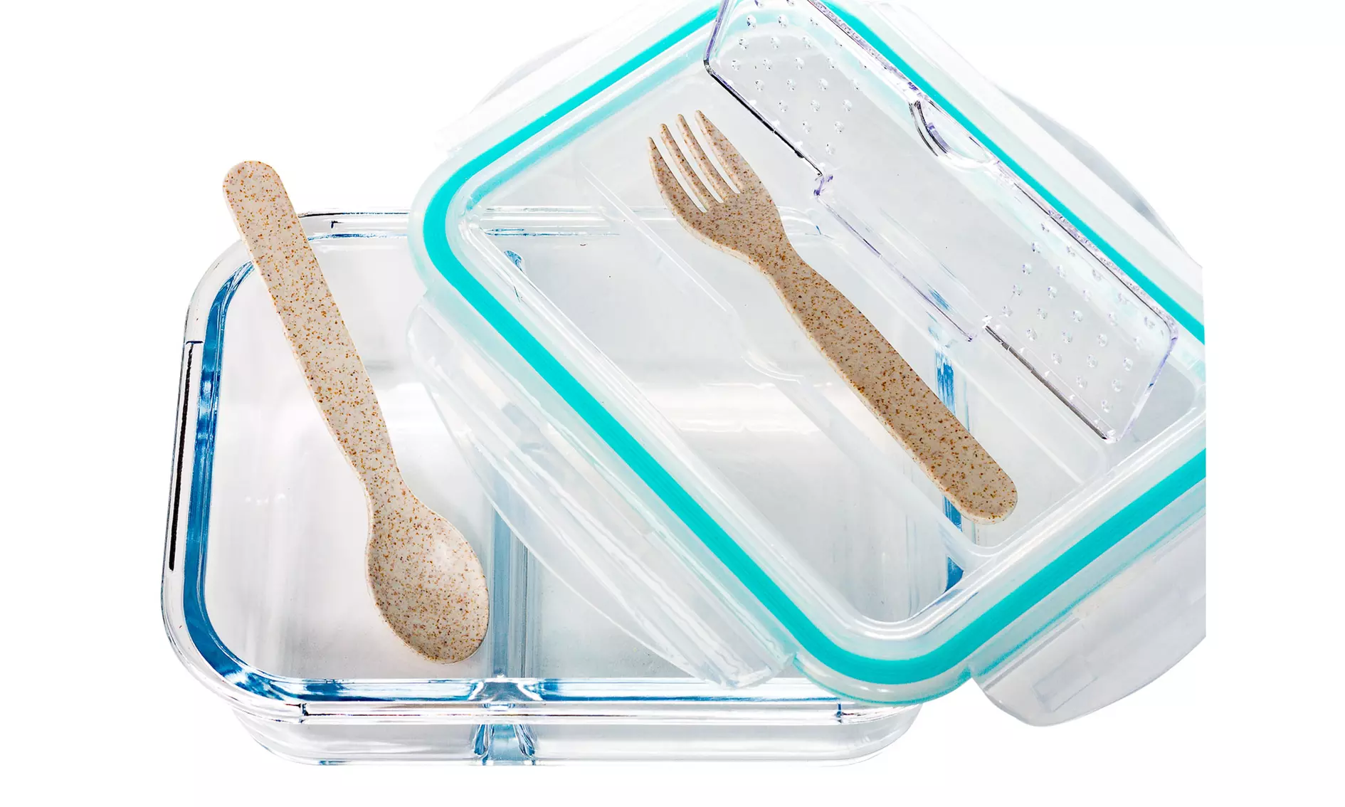 Borosilicate Glass Meal Prep Containers with Snap Locking Lids (1-3or 5 Pack)