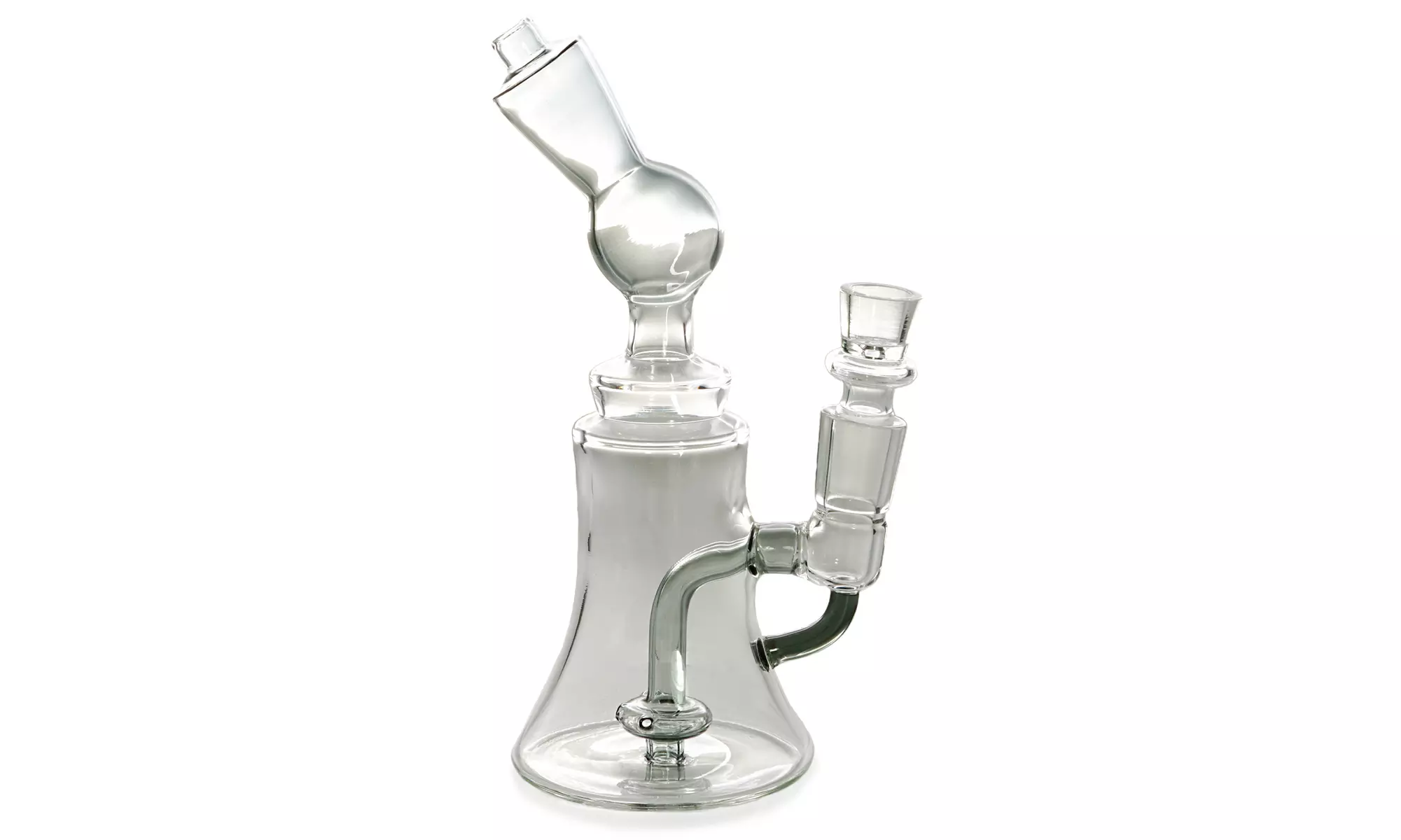 Mini Glass Bubbler with Fixed Diffuser & Curved Base - Second Medium