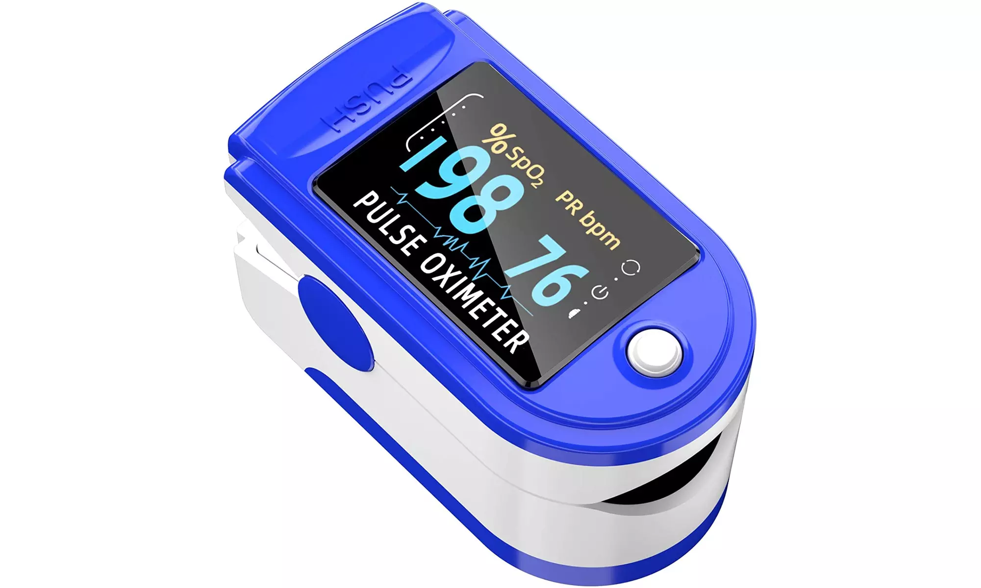 Fingertip Pulse Oximeter Blood Oxygen Saturation Meter Monitor Finger SpO2 - Primary Image