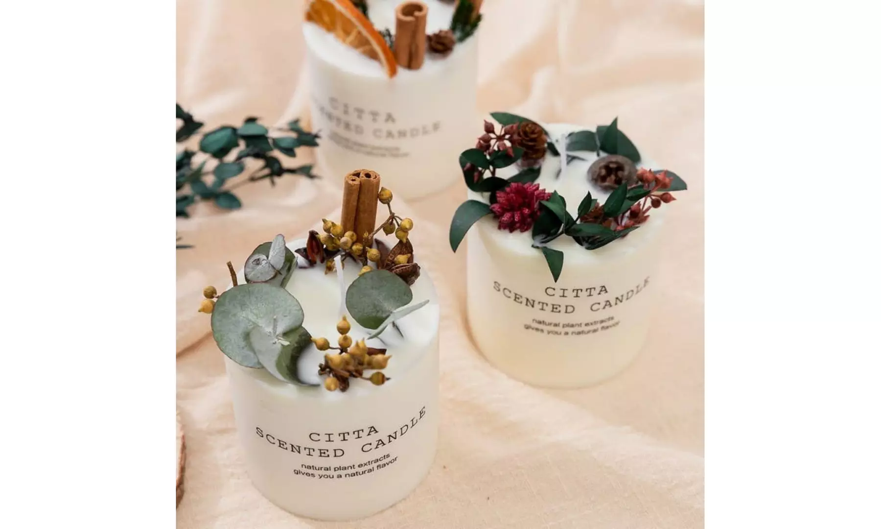Soy Wax Aromatherapy Pillar Candle - Primary Image