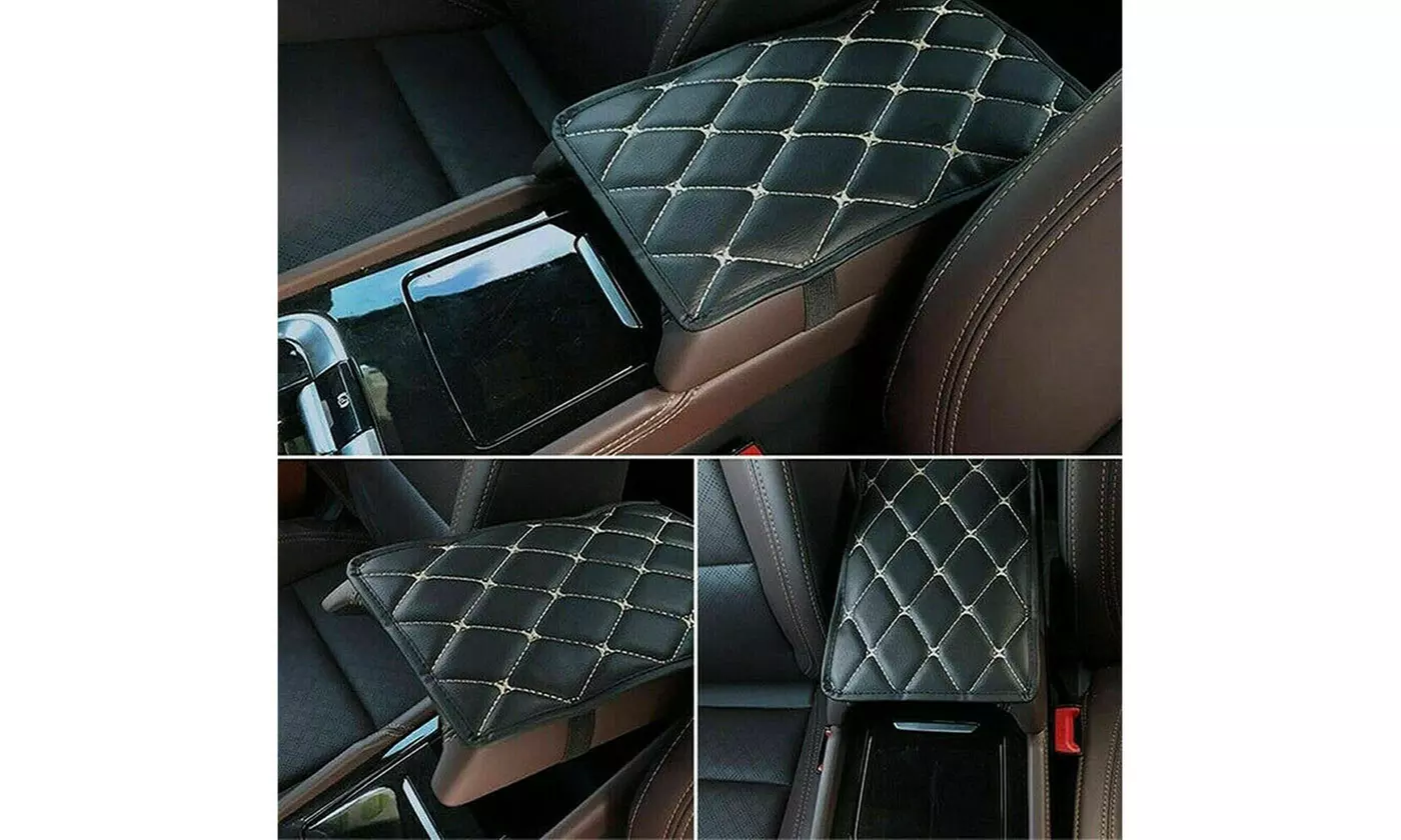 Auto Armrest Pad Cover Center Console Box PU Leather Cushion Mat Car Accessories