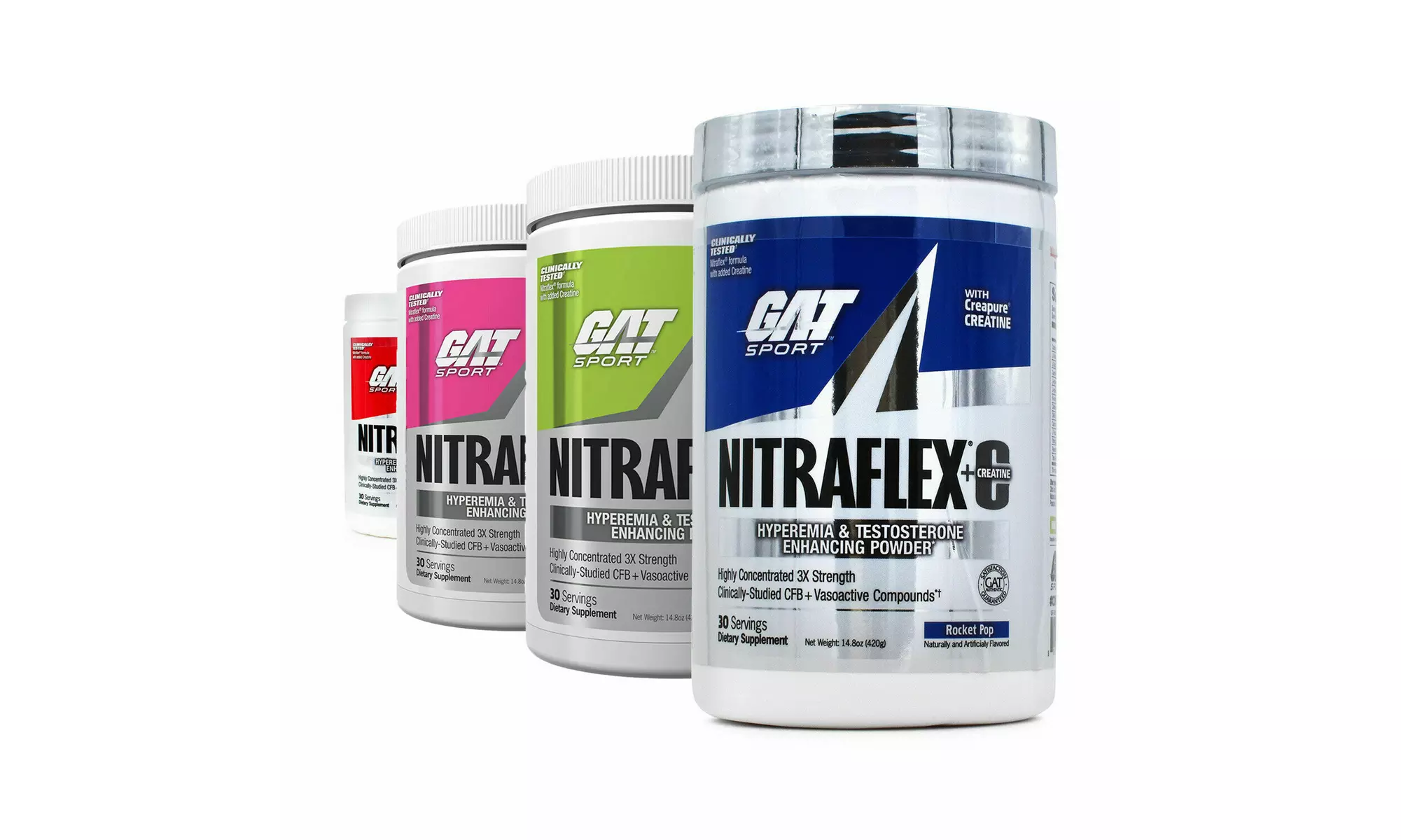 NEW GAT Nitraflex C (Creatine) Pre Workout 30 servings 300g Testosterone Boost - Second Medium