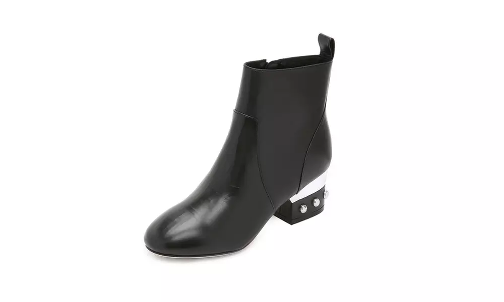 Isa Tapia Women's Hardy Calf Leather Low Block Heel Ankle Boots - Primary Image