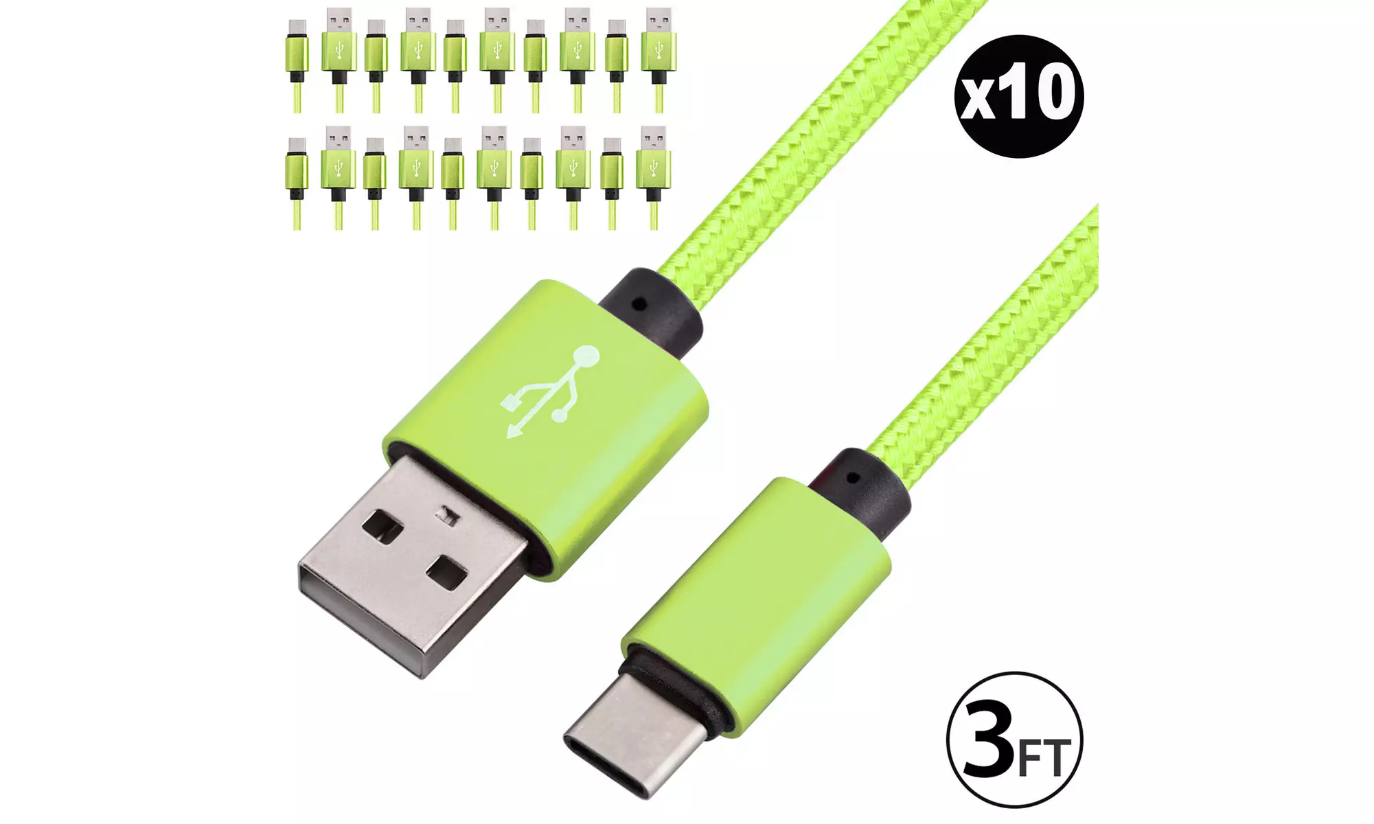 10x Samsung Galaxy S8 S9 S10 S10e Note 8 9 USB-C Type C Cable Fast Charging Cord - Primary Image