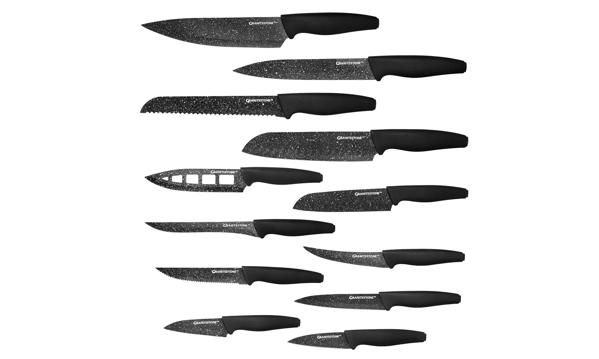 Granitestone Nutriblade Nonstick Stainless Steel Knife Set 12 Pcs - New - Primary Image