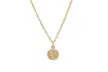 Dainty Circle Disc Pendant Necklace in 14K Solid Gold by Moricci - Second Medium