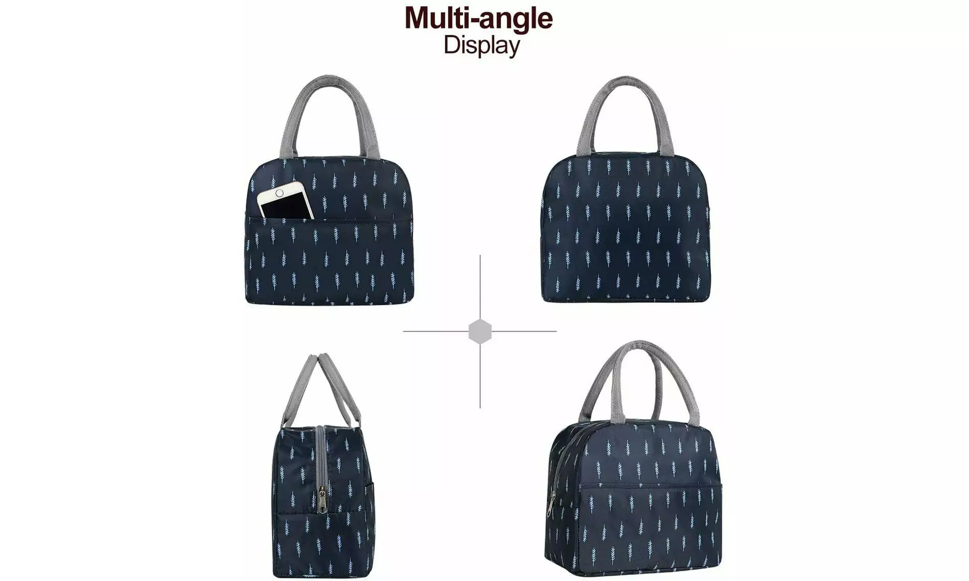 Portable Insulated Lunch Bag Bento Box Cooler Tote for Kids Adult Men Women