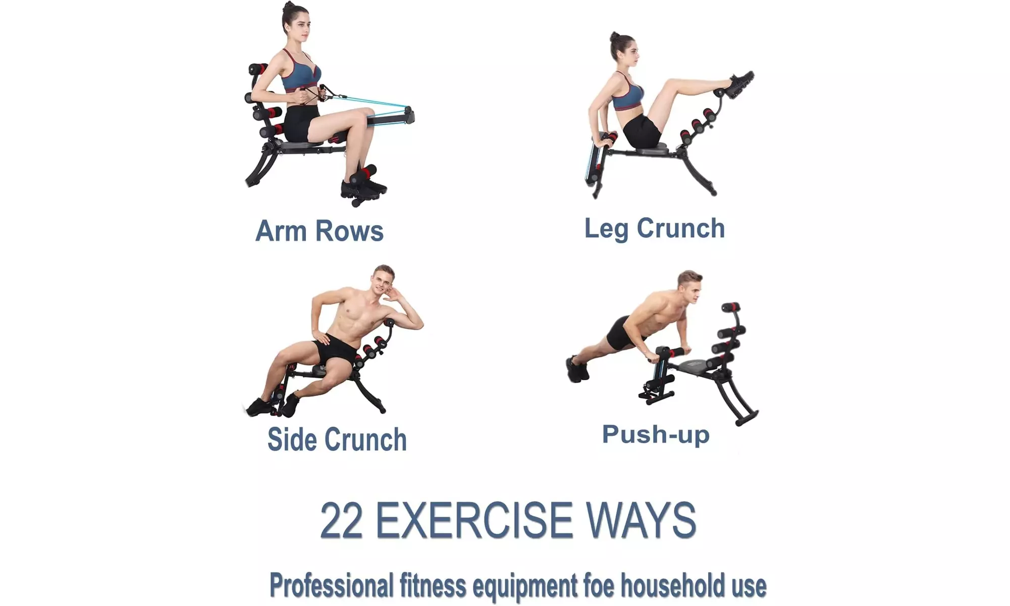 Full Function Rowing Machine, Abs & Core Exercise Trainer Equipment - Second Medium